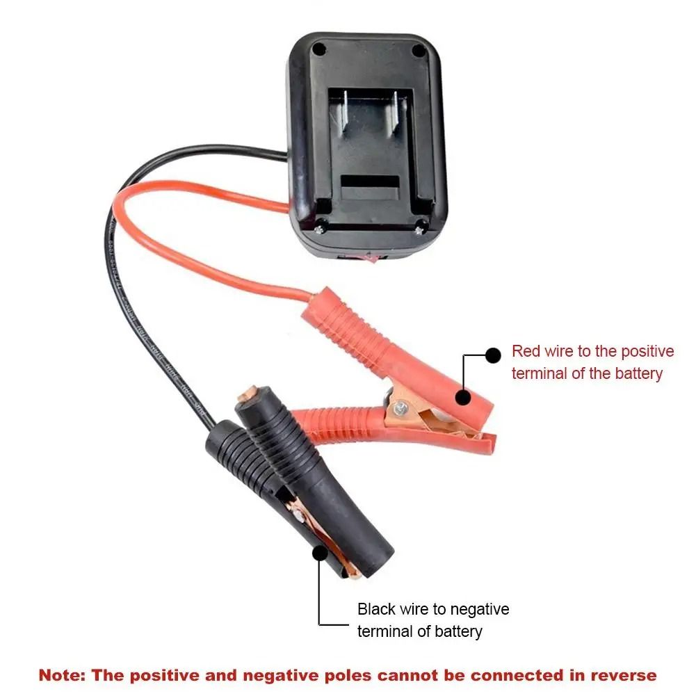 Car Battery Converter Charger Clip Emergency Jump Starter Adapter