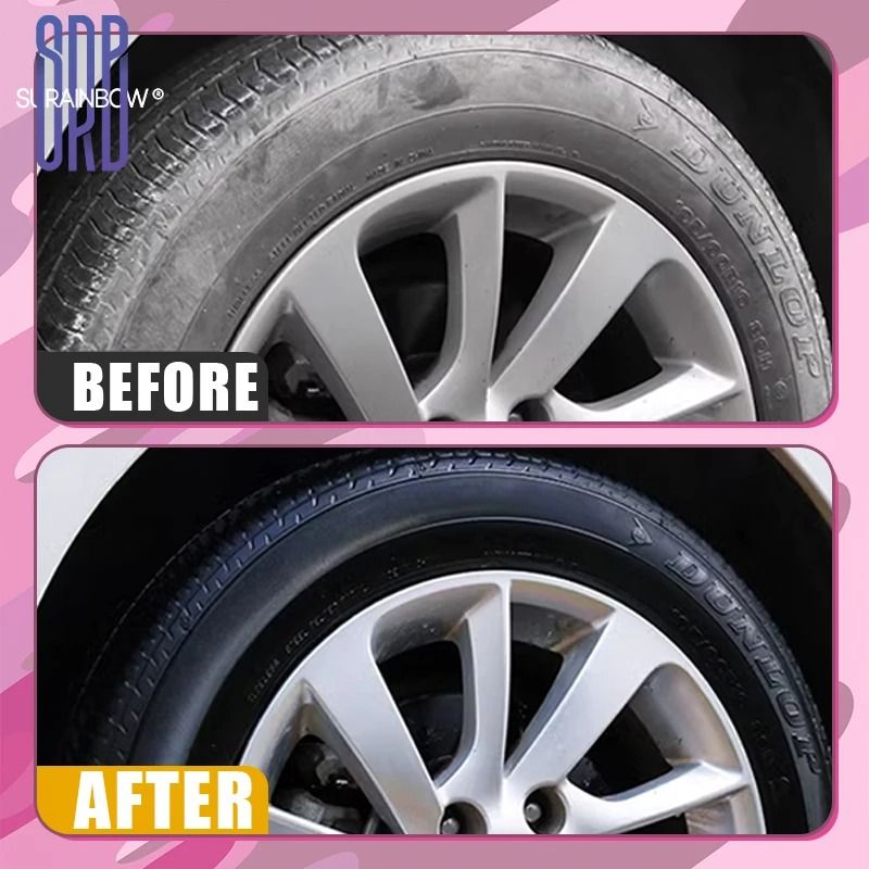 Professional Black Wet Look Tire Shine Dressing – High-Gloss UV Protection