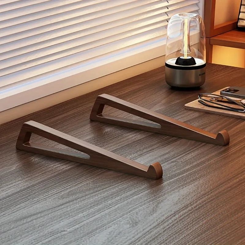 Portable Foldable Wooden Laptop Stand – Ergonomic 12° Cooling Ventilation Set