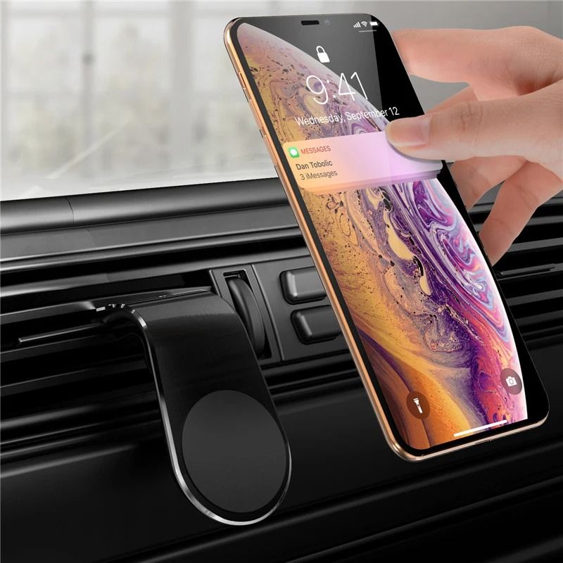 360 Degree Magnetic Car Phone Holder Air Vent Mount Metal Stand