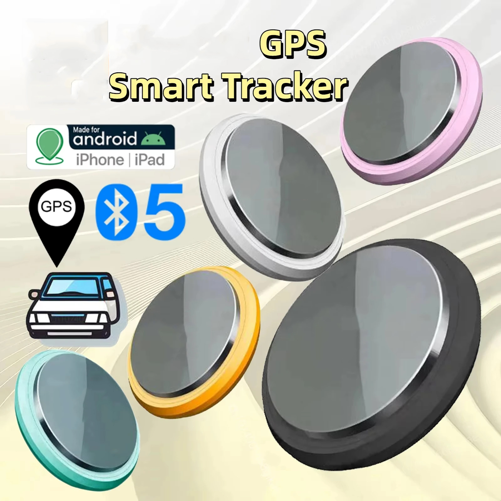 Mini Bluetooth GPS Tracker for Apple Find My Key Finder Tag for Pets Kids Bags