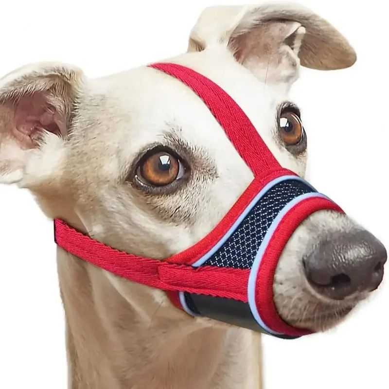 Help keep your dog safe and comfortable during walks grooming and vet visits with this breathable adjustable dog muzzle
