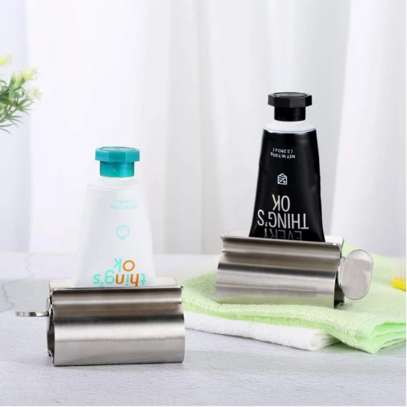 Stainless Steel Toothpaste Tube Squeezer – Multi-Use Roller for Ointments, Cosmetics, & Household Tubes