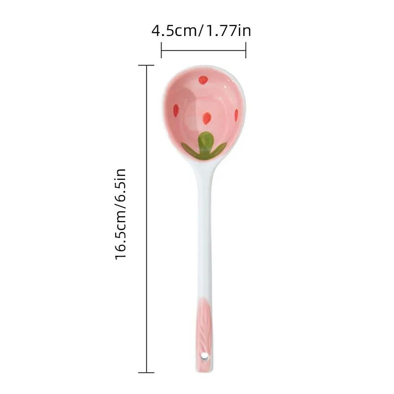 Strawberry Ceramic Soup Spoon