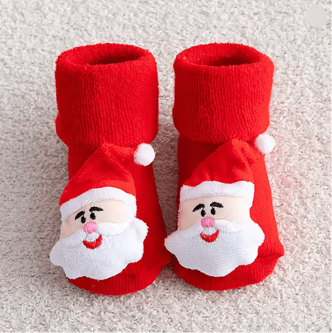 CozySnow Christmas Baby Socks Warm Knitted Snowman and Deer Mid Socks