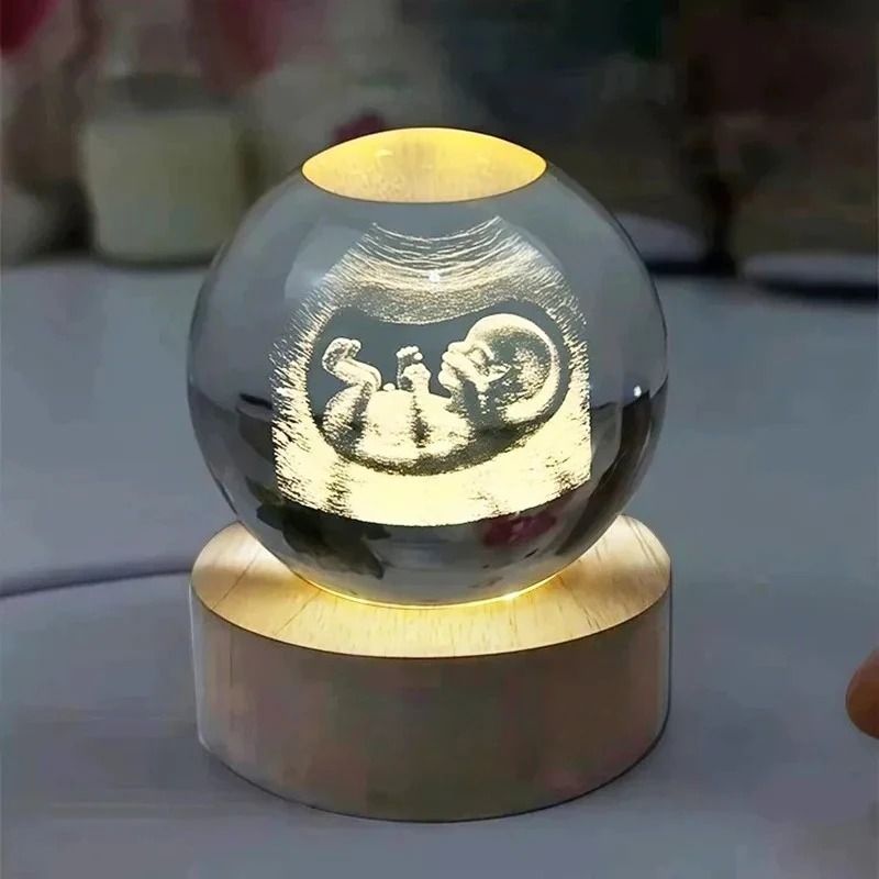 Personalized Baby Ultrasound Photo Crystal Ball Engraved Keepsake Gift
