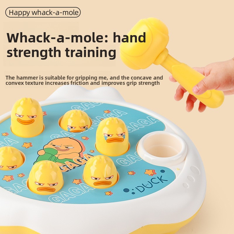 Montessori Animal Theme Knocking Game for Toddlers Educational Parent Child Hammering Toy