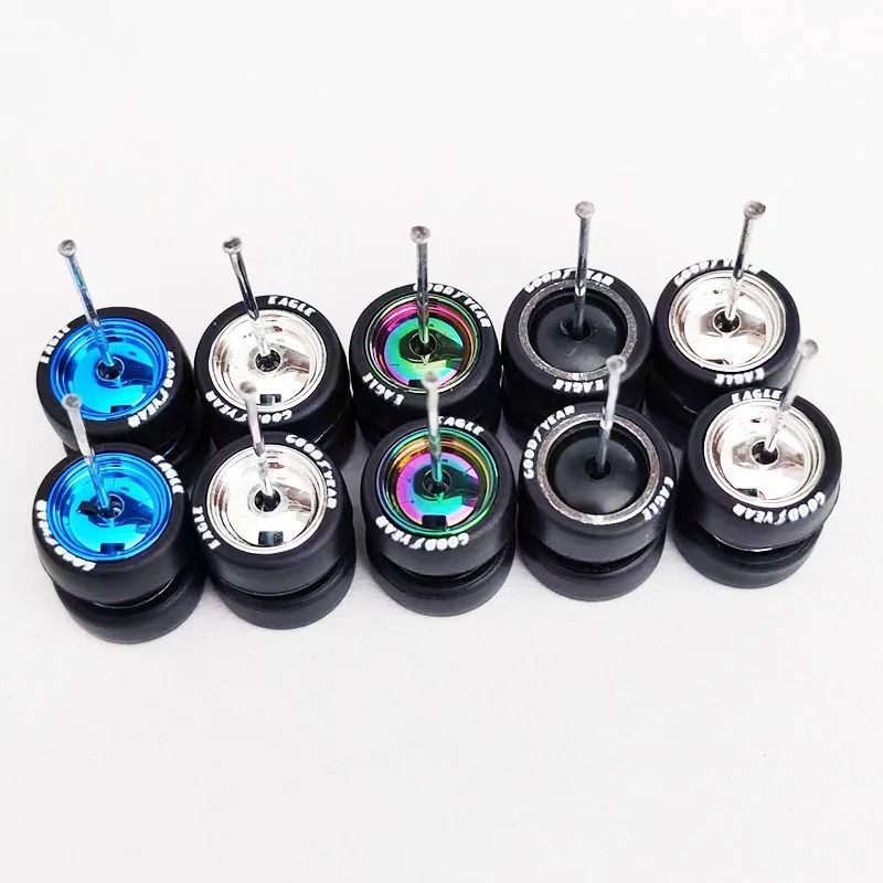 1/64 Scale Custom Alloy Wheels and Rubber Tires