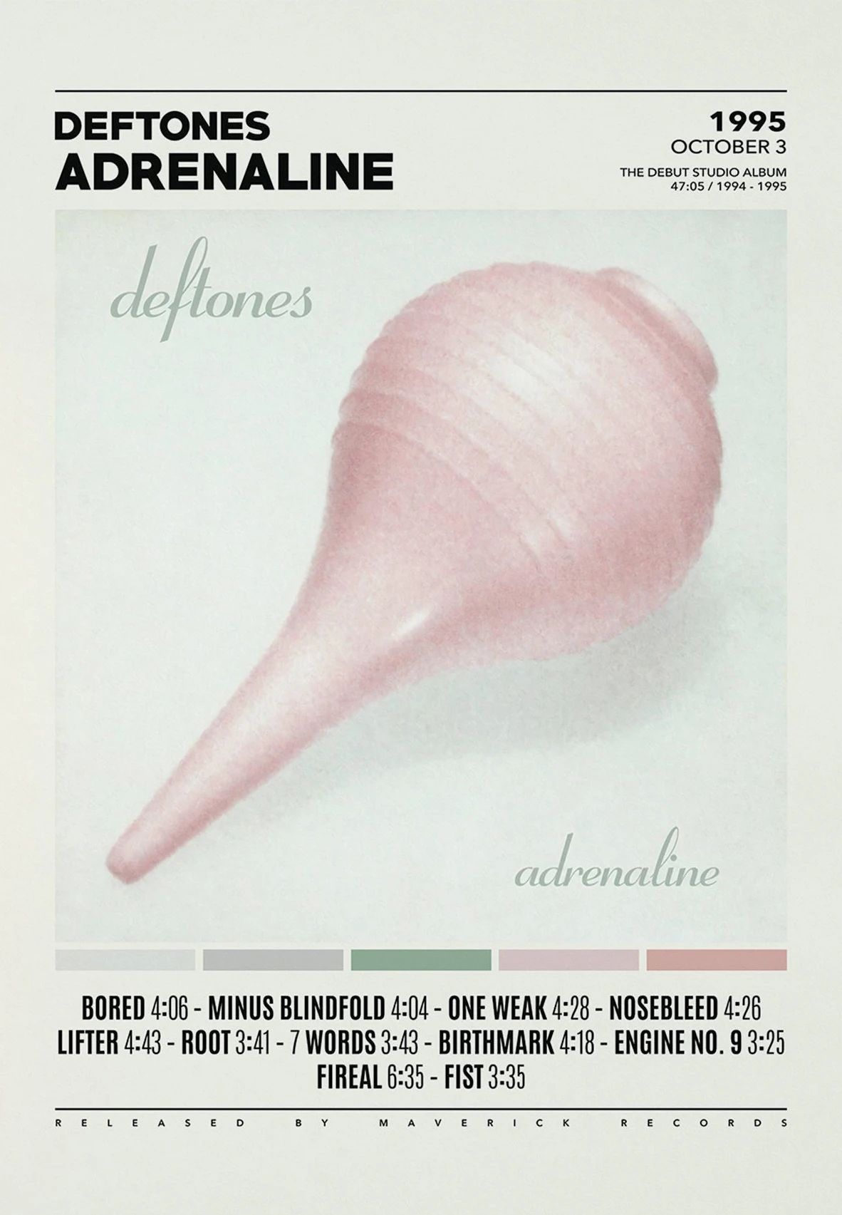 Deftones Album Cover Canvas Wall Art – Around the Fur Music Band Poster Print