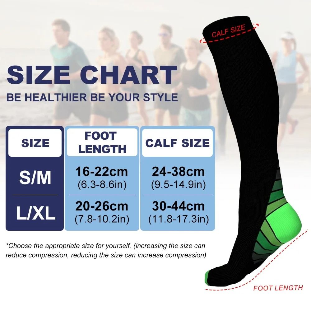 Gradient Pressure Knee High Compression Stockings (Pair)
