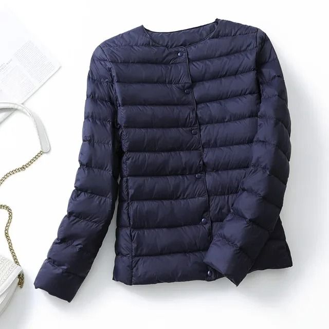 Womens Ultralight Collarless Puffer Jacket