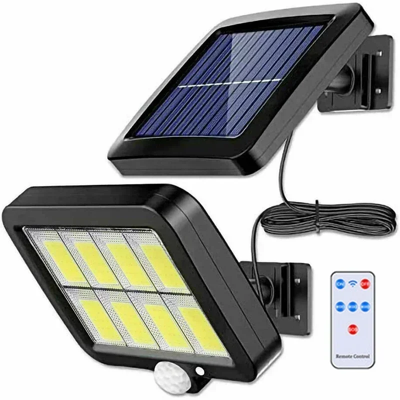 Solar Powered Motion Garden Lights, Waterproof Solar Lamp with Intelligent Modes