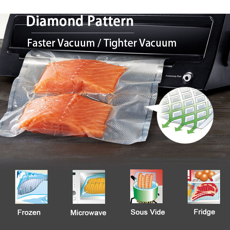 Vacuum Sealer Bags for Meat, Fruit & Vegetables Sous Vide Storage Bags