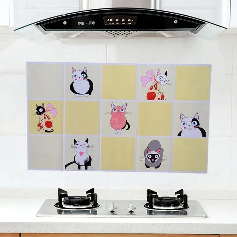 CleanShield Kitchen Wall Protection Film – Waterproof & Oil-Proof Tile Sticker for Backsplash