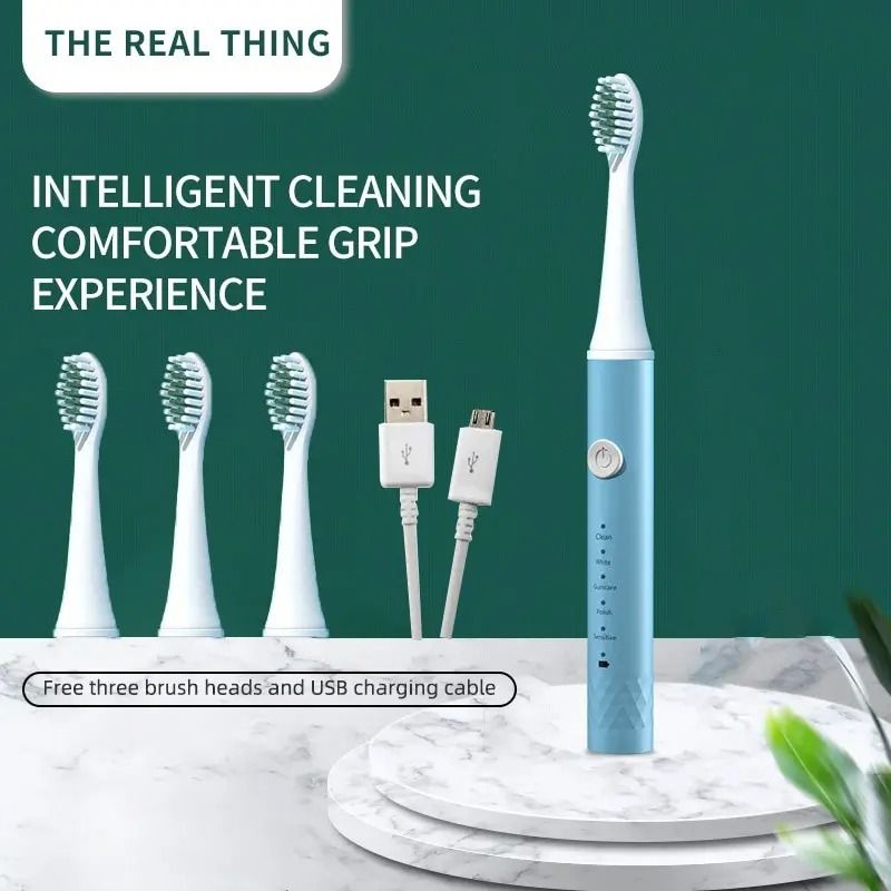 Rechargeable 5-Mode Sonic Dental System | 40,000 SPM Waterproof Ultrasonic Toothbrush