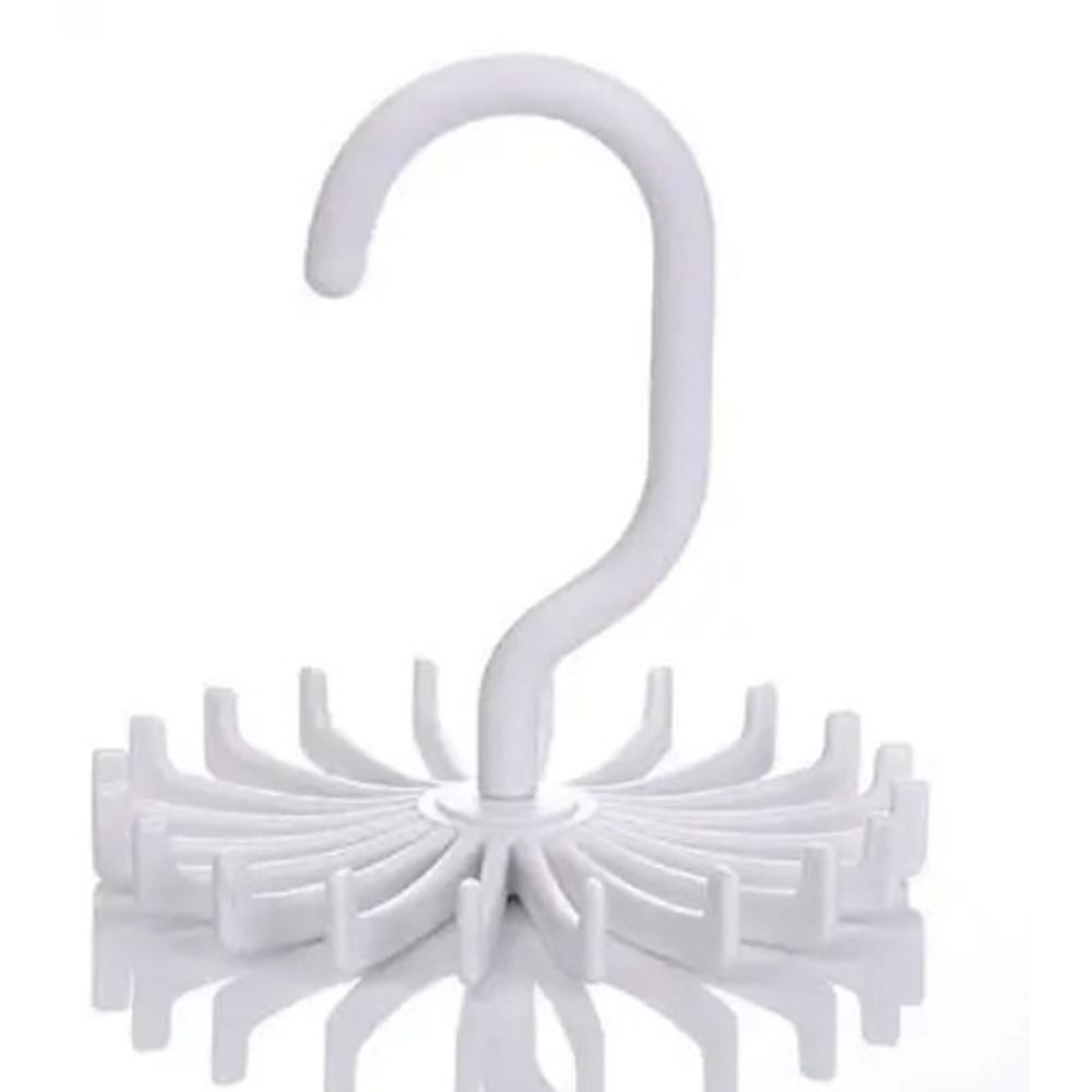 360 Degree Rotating Scarf Organizer Hanger with 20 Hooks for Ties and Belts