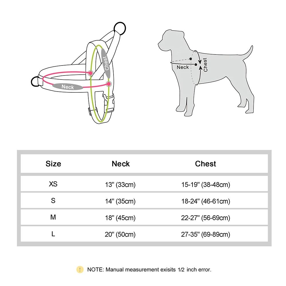 Soft No Pull Dog Harness Adjustable Padded Nylon Pet Vest