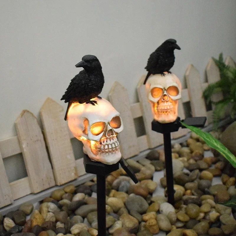 Halloween Outdoor Light-Up Skeleton Ghost – Horror Grimace Yard Decoration for Home, Party & Garden