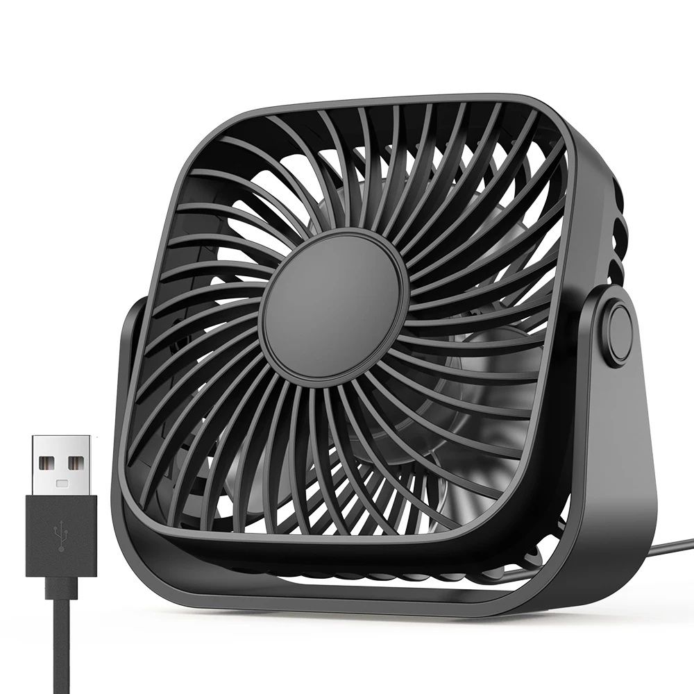 USB Mini Portable Fan for Camping Home Quiet Personal Fan with Adjustable Speeds for Desk, Table, and Room Use
