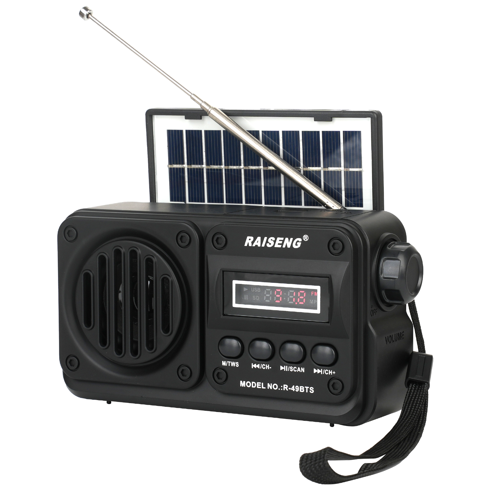 Portable Solar Emergency Radio Bluetooth Speaker with AM FM SW
