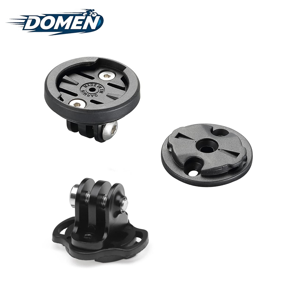 DOMEN Bike Computer Mount with Garmin GoPro Adapter & Bicycle Light Holder for MTB & Road Cycling