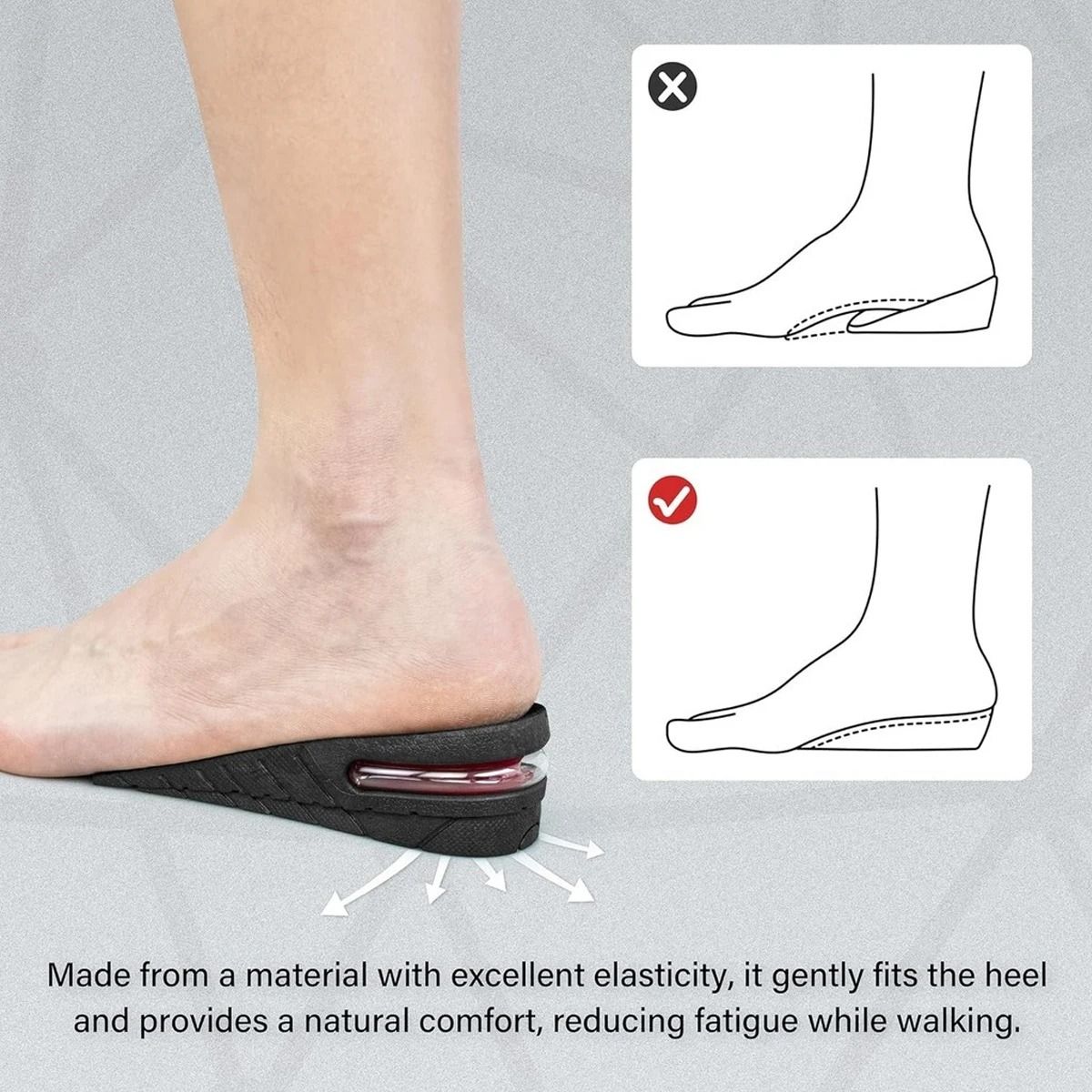 Invisible Air Cushion Height Increase Insoles