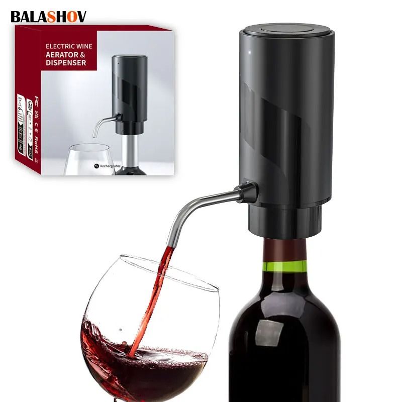 Rechargeable Electric Wine Aerator Dispenser One Touch Decanter