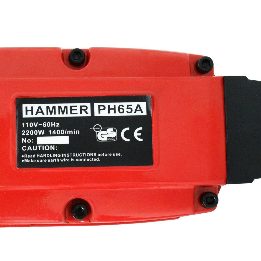 Heavy Duty Electric Demolition Jack Hammer with Case & Gloves