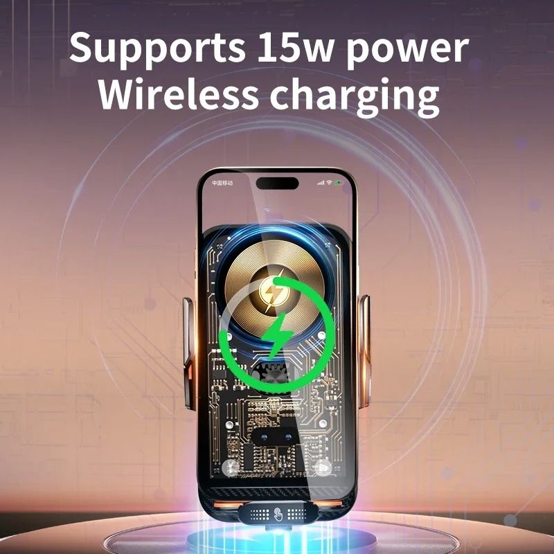 Car Phone Holder Wireless 66W Charger Air Vent Clip Universal
