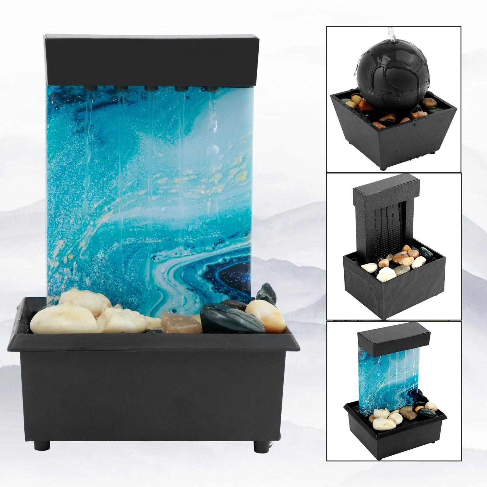 Zen Meditation Indoor Tabletop Water Fountain