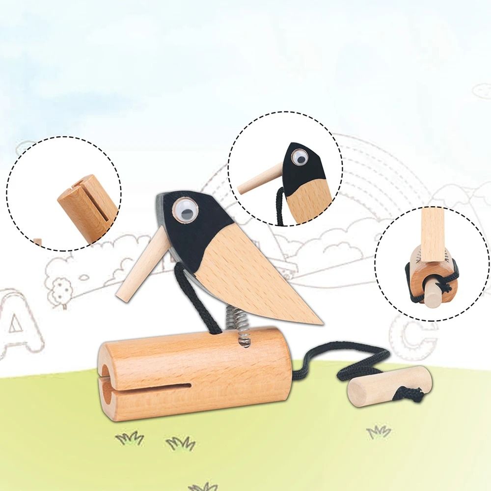 Wooden Woodpecker Percussion Toy | Orff Early Childhood Musical Instrument