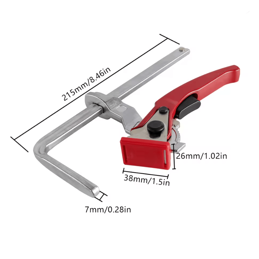 Allsome Quick Release Ratcheting Table Clamps for MFT and Guide Rail Systems 2 Pack
