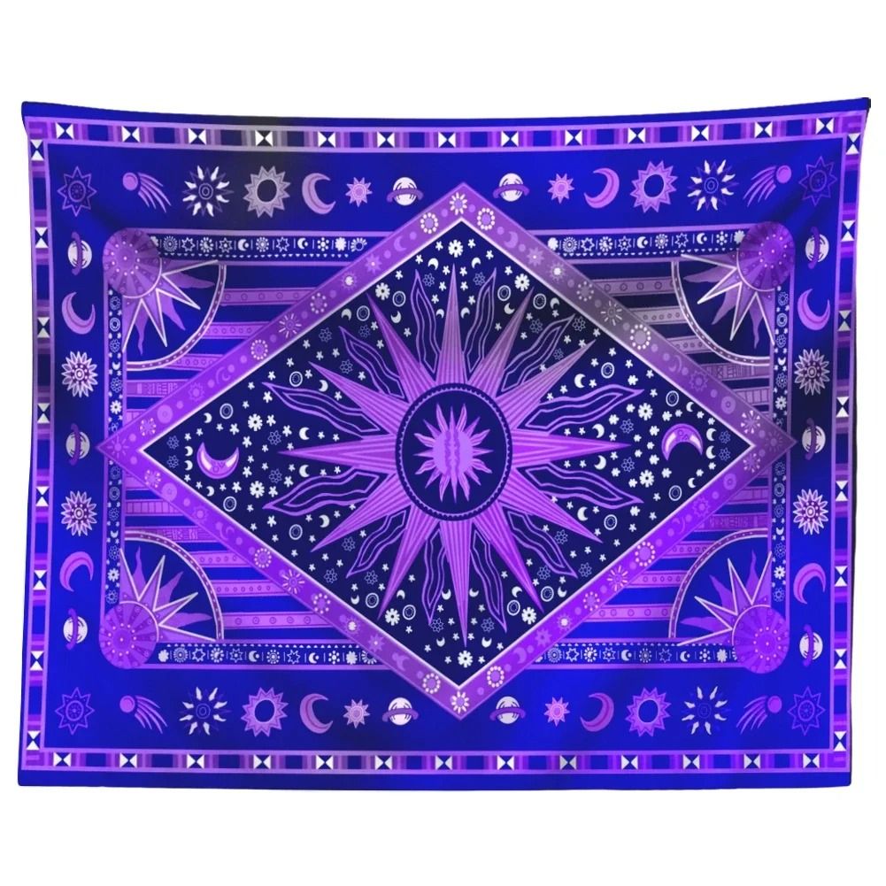 Indian Tarot Mandala Tapestry | Bohemian Divination Aesthetic Wall Hanging