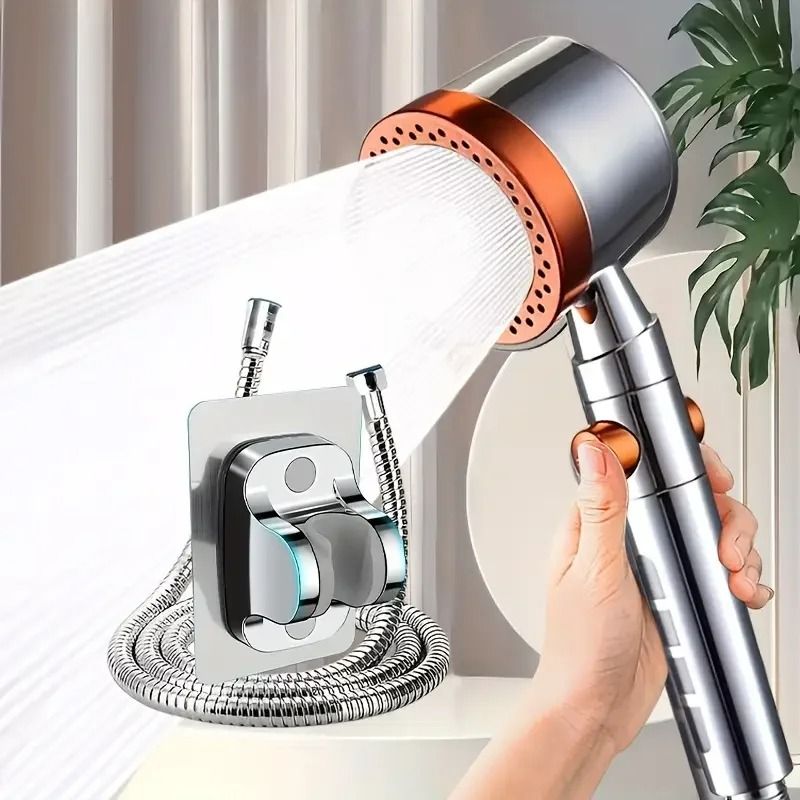 High Pressure Water Saving Handheld Shower Head with Stop Button