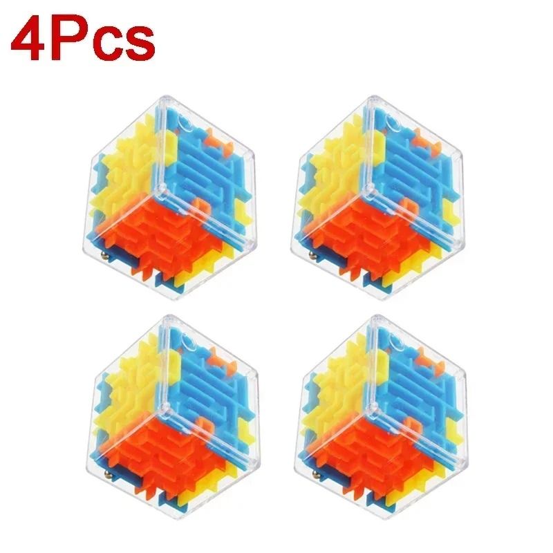 3D Maze Magic Cube Six-sided Transparent Speed Puzzle