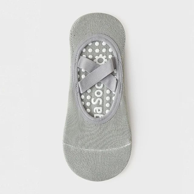 Womens Terry Cotton Non-Slip Yoga Socks – Breathable Bandage Pilates & Ballet Grip Fitness Socks