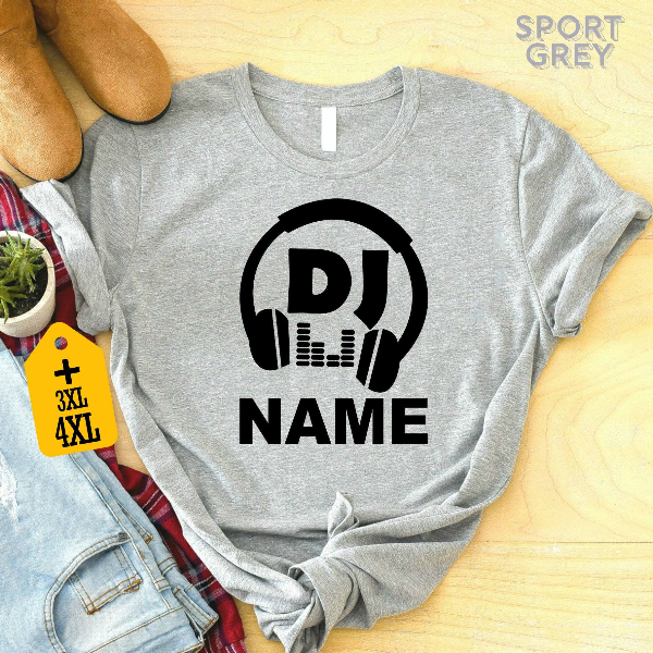 Customized DJ Shirt With Name, Personalized Gift, Funny Disc Jokey Shirt, Custom DJ Tee, Music Lover Shirt