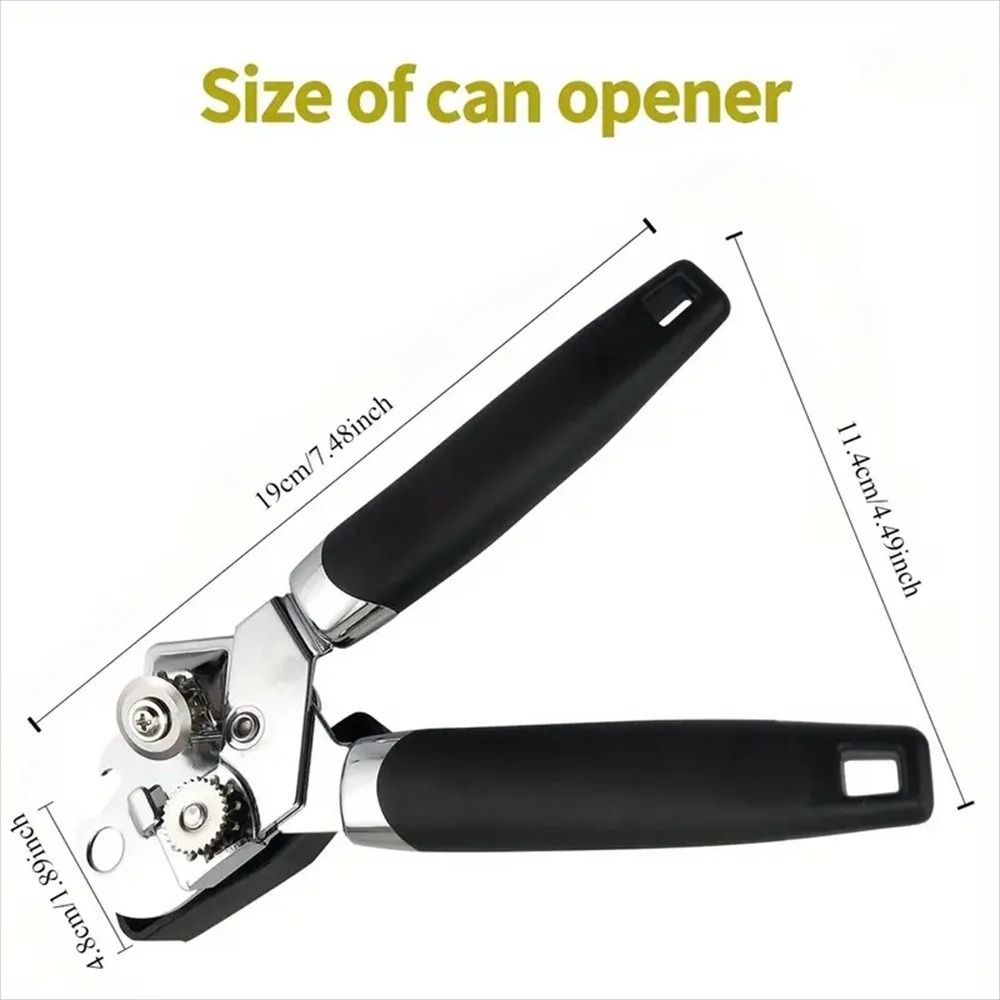 Professional Manual Can Opener – Heavy-Duty Stainless Steel with Ergonomic Comfort Grip