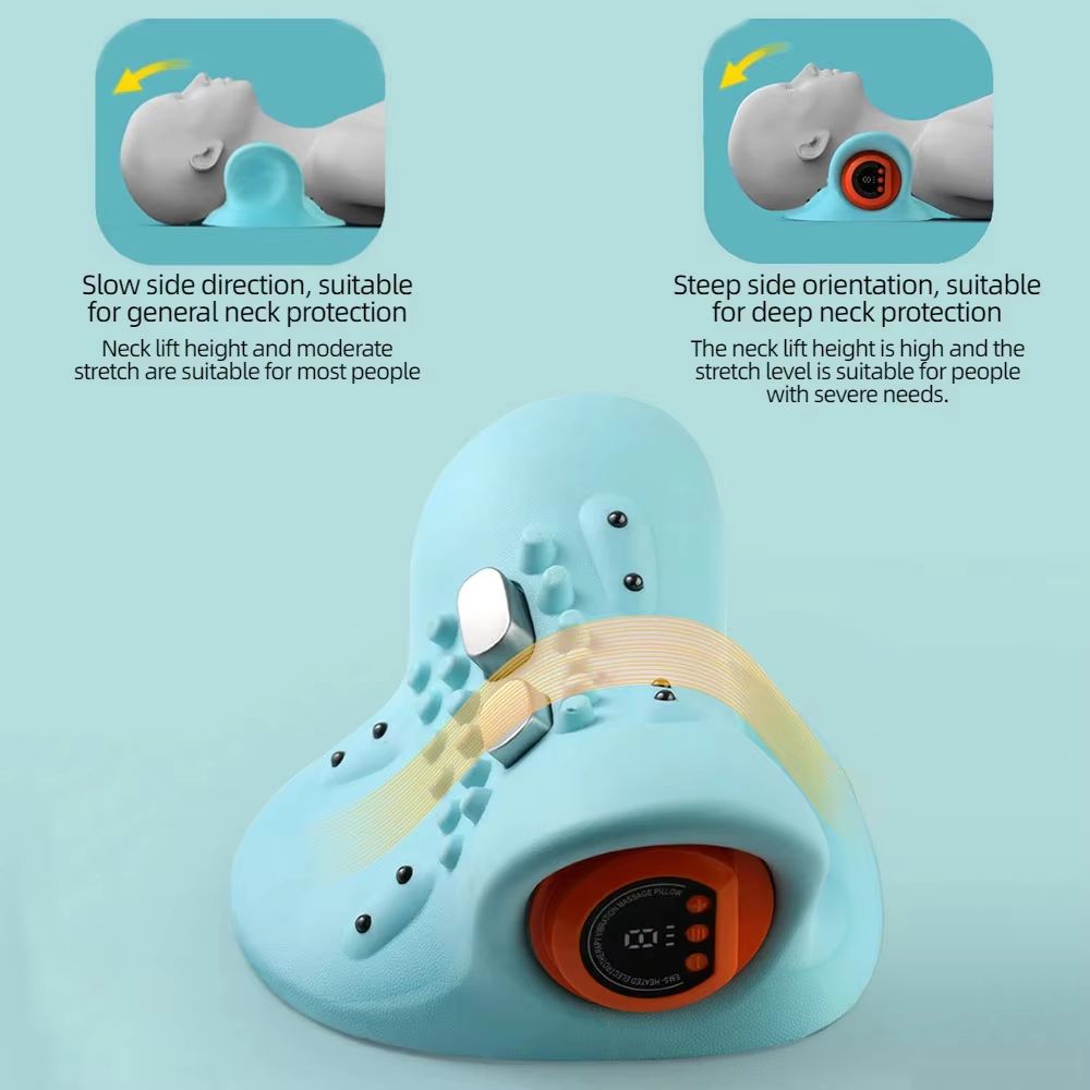 Electric Neck Massager with Heat & Airbag Compression – USB Rechargeable Cervical Spine and Shoulder Relaxation Device