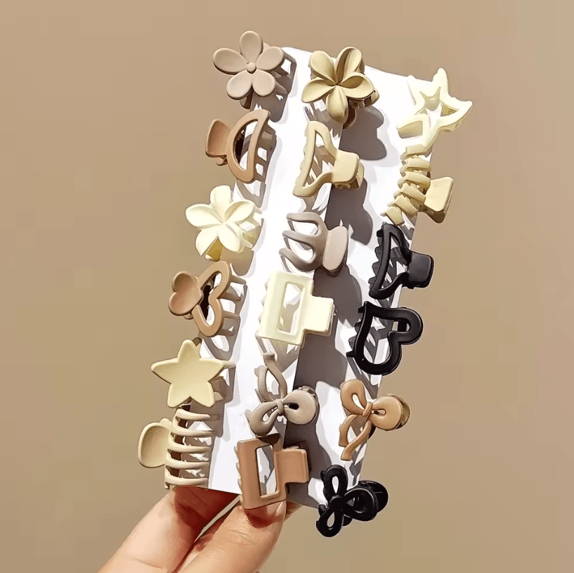 10/20/30-Piece Beige Small Hair Clips Set – Cute Girls Hair Accessories for Daily Use and Special Occasions
