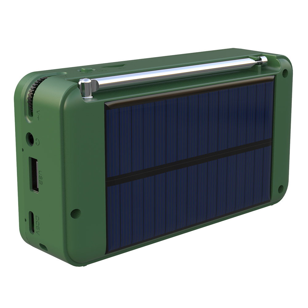 Portable DAB Digital Radio with Bluetooth, Solar Charging, Music Play & Emergency Function