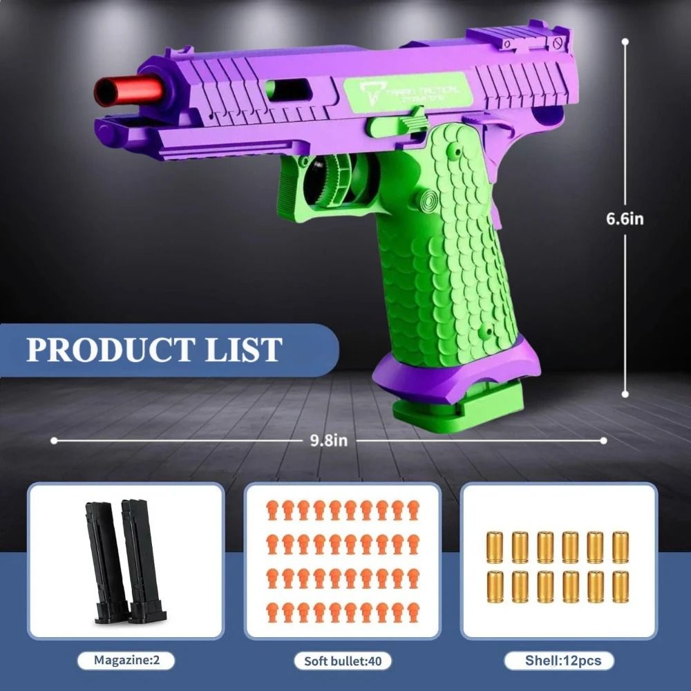 SIG17 Shell Ejecting Soft Bullet Toy Pistol with Blowback Action