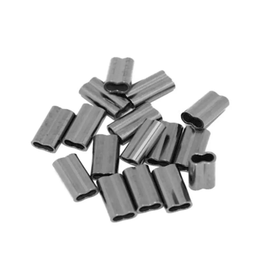 100PCS Fishing Double Barrel Crimp Sleeves Kit