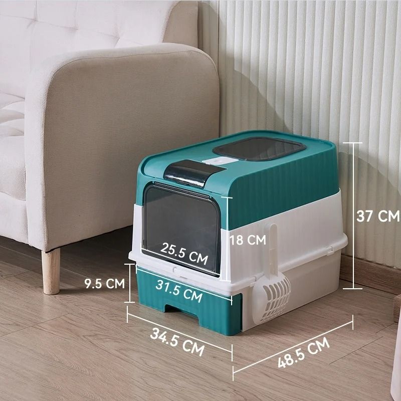 Fully Enclosed Anti-Splash Cat Litter Box