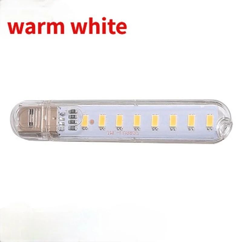 8-LED Mini USB Lamp - Portable USB LED Light for Camping, Reading & Power Bank Use