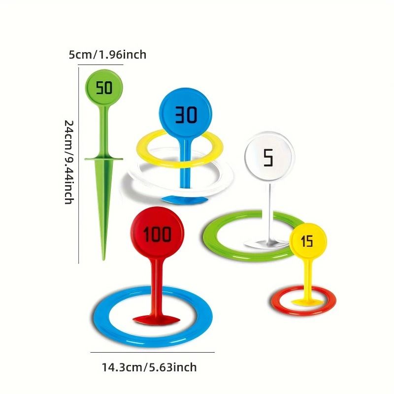 Outdoor Toss Ring Game Set Durable PVC Throwing Rings for Lawn and Beach