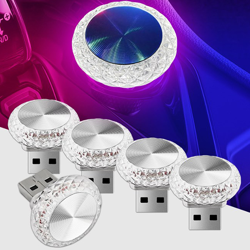 Portable Car USB Ambient Light LED Decorative Atmosphere Lamp for Auto Interior