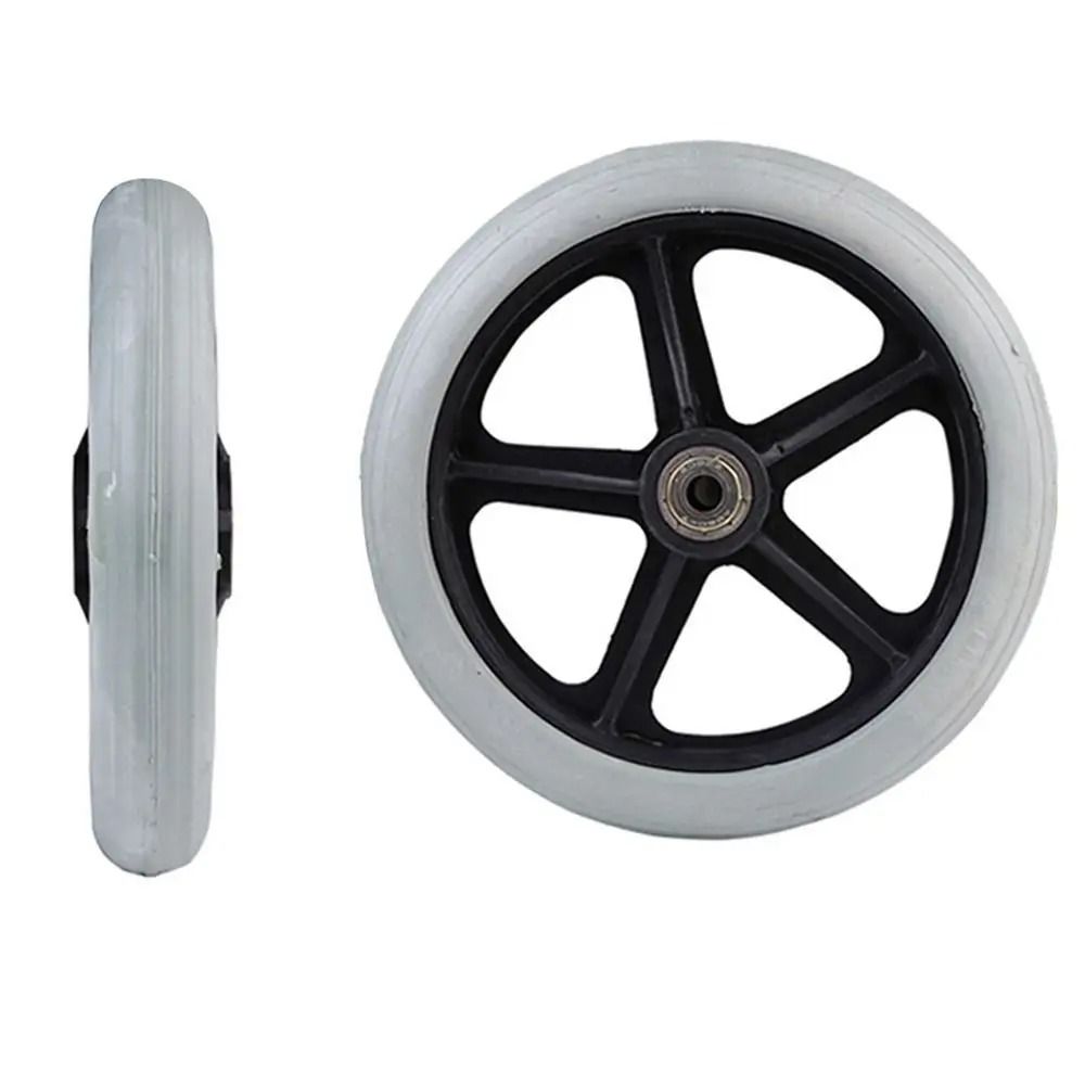 Heavy Duty Wheelchair Front Caster Wheel Solid Tire Replacement 6 7 8 Inch
