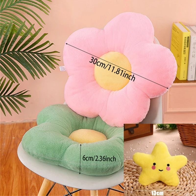 Soft Five Petal Flower Cushion