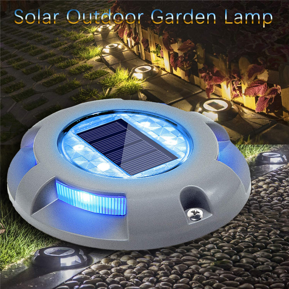 Waterproof Outdoor Led Solar Light Garden Deck Stair Lights, Ground Lamp for Driveway, Pathway, Dock, Road Marker